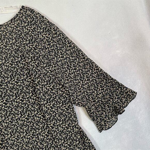 Lane Bryant Top Women Plus Size 26 Ditzy Floral Flare Sleeve Boho Peasant Flowy - Picture 11 of 13